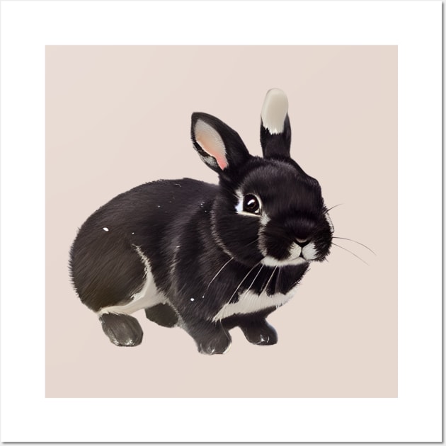 Silver Marten Rabbit with Cutesy Eyes Wall Art by wigobun